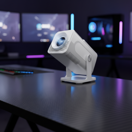 Proyector Gamer HCS350 Max - 20,000+ Juegos, Android 11 y 2 Mandos Incluidos